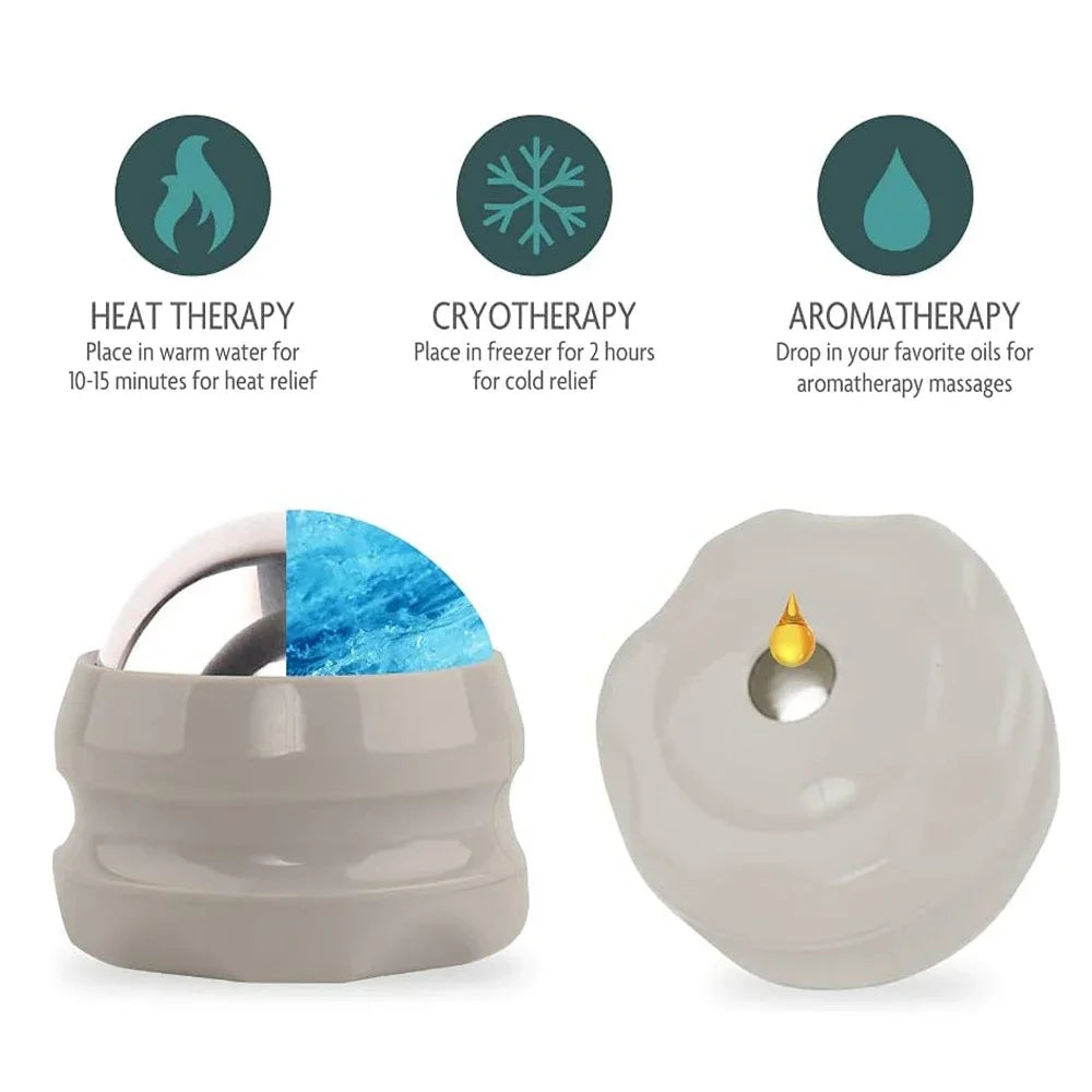 FlexVibe IceRoll™ – 360° Stainless Steel Massage Ball - Soothe Soreness. Enhance Recovery. Anytime, Anywhere.