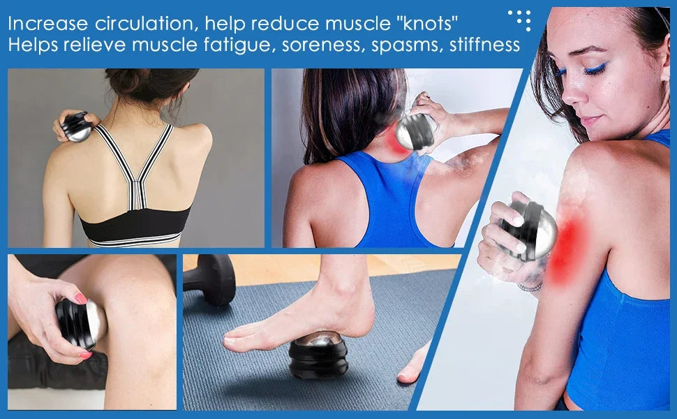 FlexVibe IceRoll™ – 360° Stainless Steel Massage Ball - Soothe Soreness. Enhance Recovery. Anytime, Anywhere.